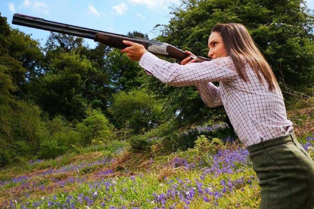 Lady Clay Pigeon Shooting