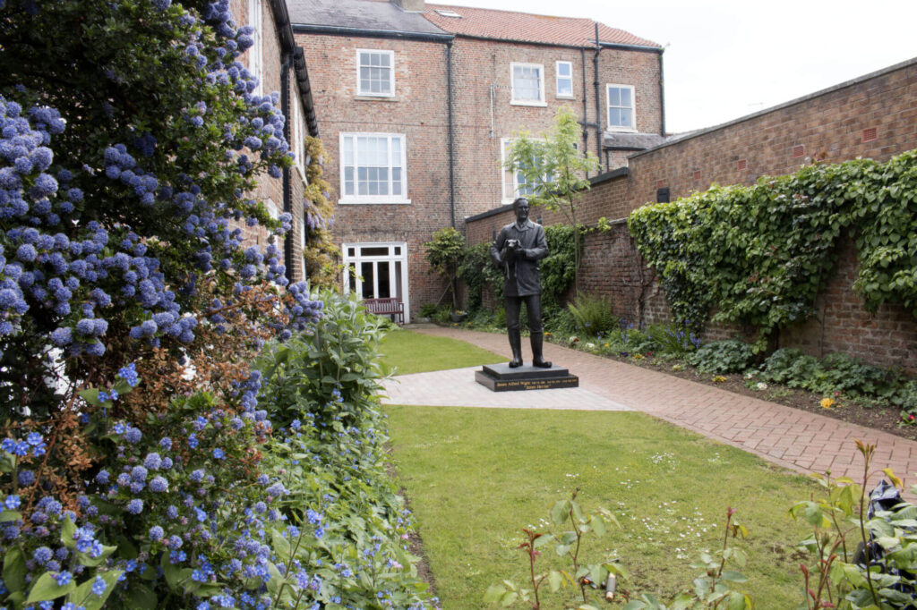 World of James Herriot Statue Near Thirsk
