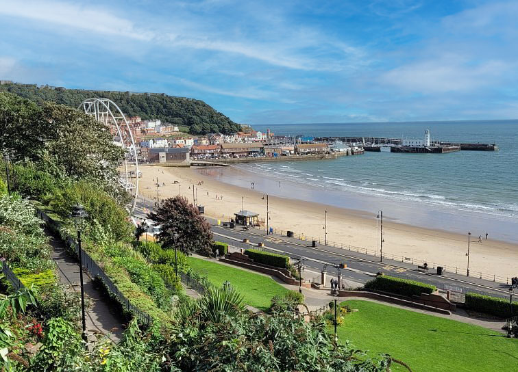 View of Scarborough Beach Yorkshire Coast